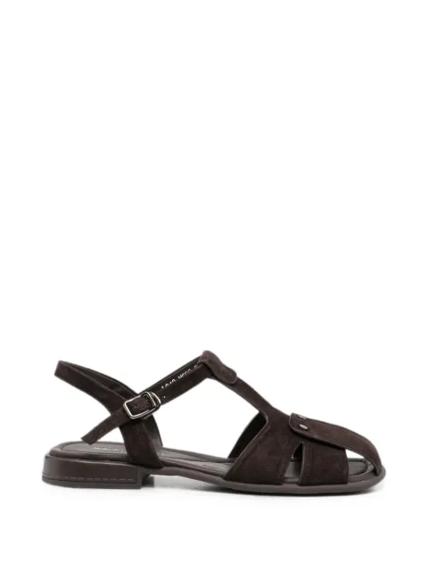 SERGIO MORETTI FIRENZE suede buckled sandals Brown 604426161VIO