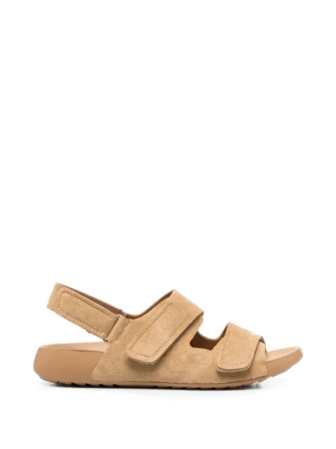 SERGIO MORETTI FIRENZE touch-strap suede sandals Neutrals 604426153BEI