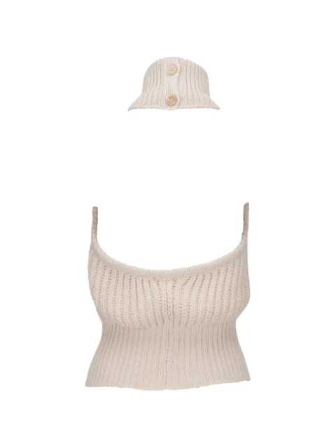 Isaia cable-knit turtleneck top White MG030DYD011010