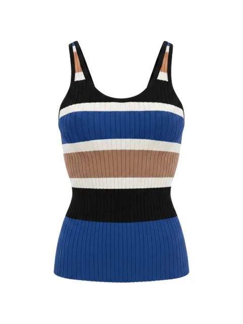 Isaia ribbed-knit striped top Blue MG025DYD008790