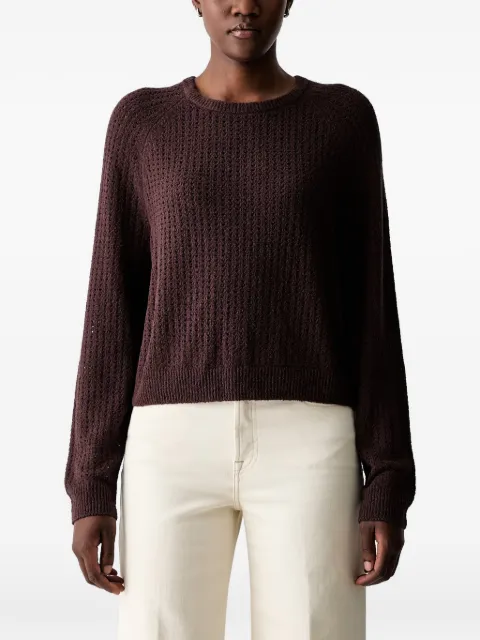 Marc O'Polo waffle-knit raglan-sleeve sweater Brown 5000010044