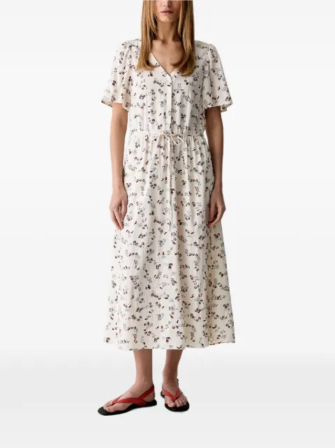 Marc O'Polo floral-print midi dress Neutrals 5000011096
