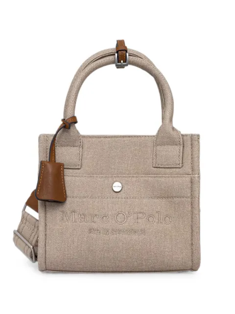 Marc O'Polo small logo-embroidered canvas tote bag Neutrals 5000010864
