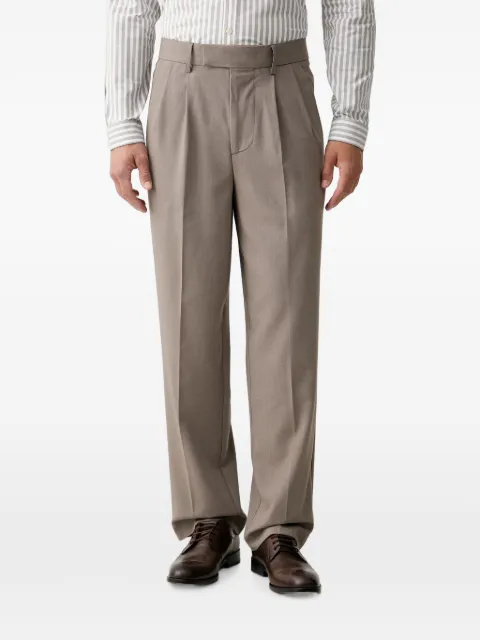 Lindbergh pleated tailored-cut trousers Neutrals 3001111A