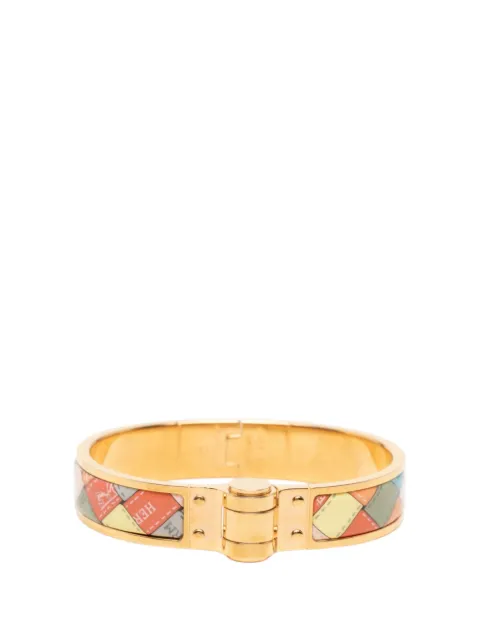 Hermès Pre-Owned 2000-2026 Narrow Bolduc au Carre Enamel Hinge Bracelet PM costume bracelet Gold HGASXJOIZFYNHQU3