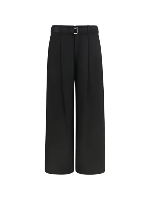 sacai belted pleated trousers Black 2604032M