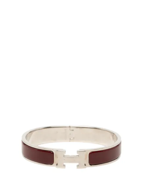 Hermès Pre-Owned 2000-2026 Narrow Enamel Clic H Bracelet PM costume bracelet Red H74W092JVFHKB6FU