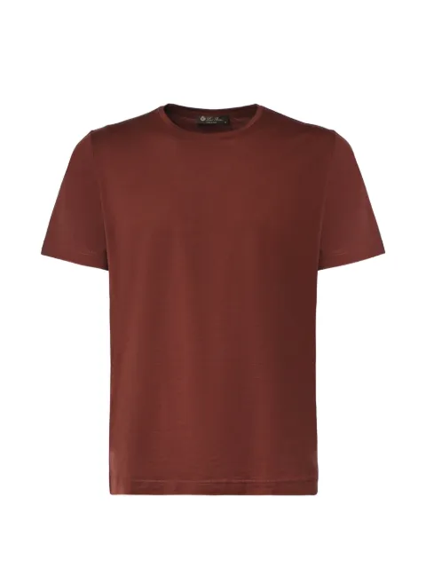 Loro Piana Levo T-Shirt silk and cotton Brown FRM3649H1I5