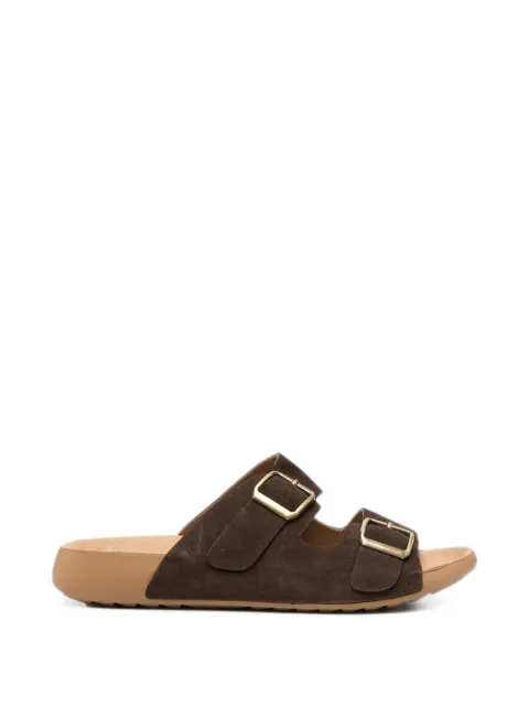 SERGIO MORETTI FIRENZE buckle-fastening suede sandals Brown 604426150BRW
