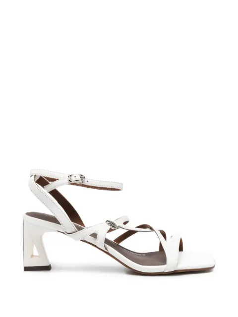 SERGIO MORETTI FIRENZE strappy geometric-heel sandals White 604426159WHI
