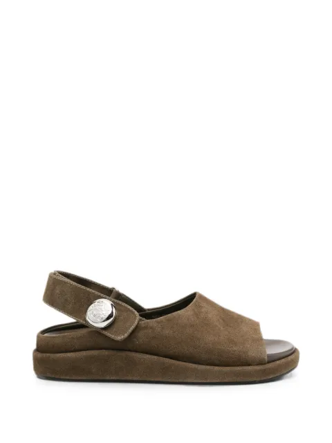 SERGIO MORETTI FIRENZE suede slingback sandals Brown 604426151GRE
