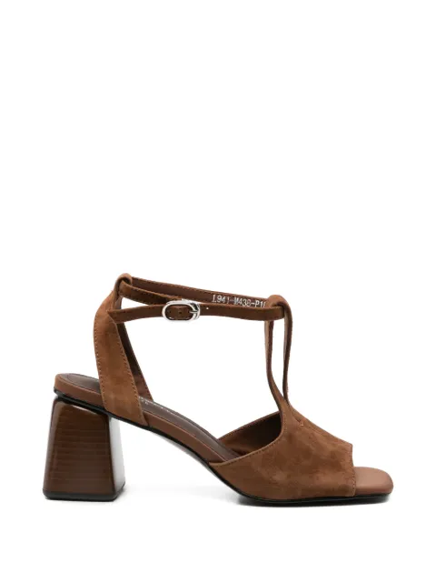 SERGIO MORETTI FIRENZE suede T-bar sandals Brown 604426160BEI