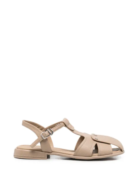 SERGIO MORETTI FIRENZE pebbled leather sandals Neutrals 604426161BEI