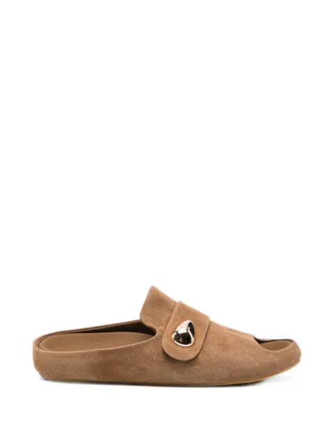 SERGIO MORETTI FIRENZE embellished peep-toe slippers Brown 604426158BRW