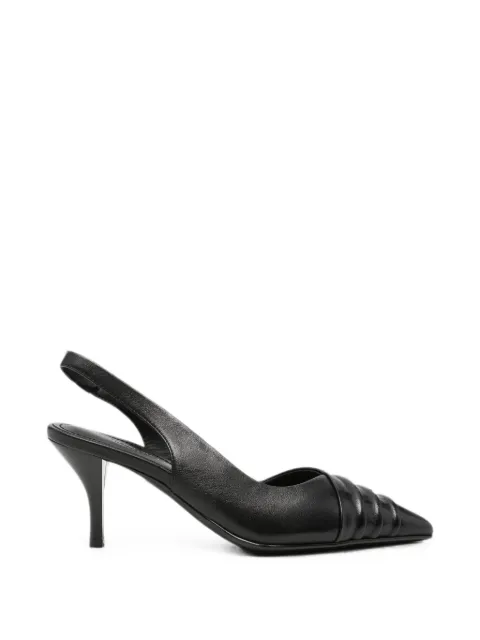 SERGIO MORETTI FIRENZE ruched pointed-toe slingback pumps Black 604426132BLK