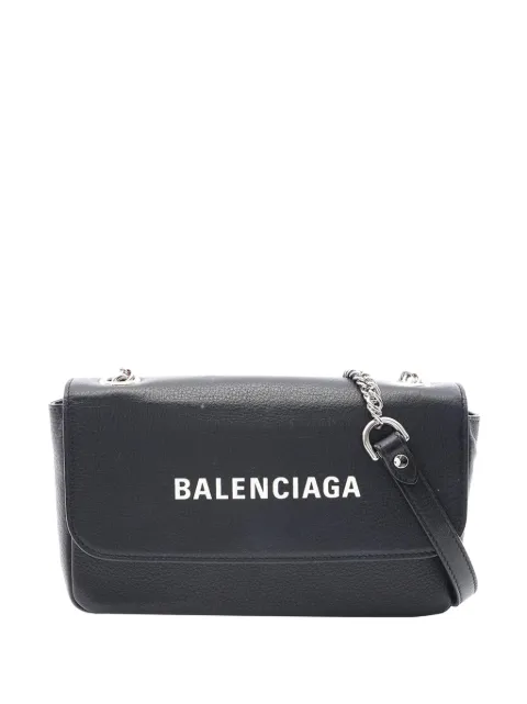 Balenciaga Pre-Owned 2018-2026 Leather Everyday Wallet on Chain crossbody bag Black UHGZWZQV9IGKK0QS