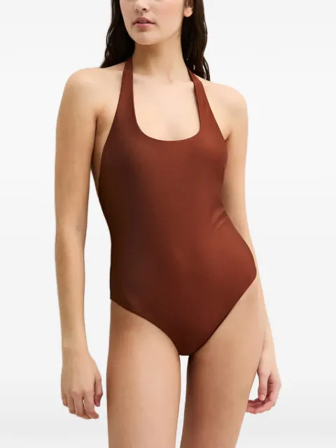 Marc O'Polo scoop-back swimsuit Brown 10227375