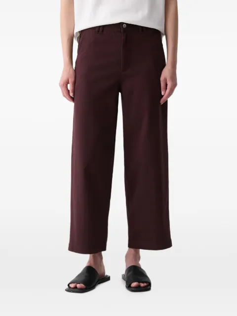 Marc O'Polo Barrel wide-leg cropped trousers Purple 5000012165