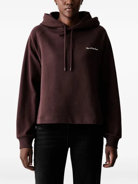 Marc O'Polo logo-print hoodie Brown 5000010236