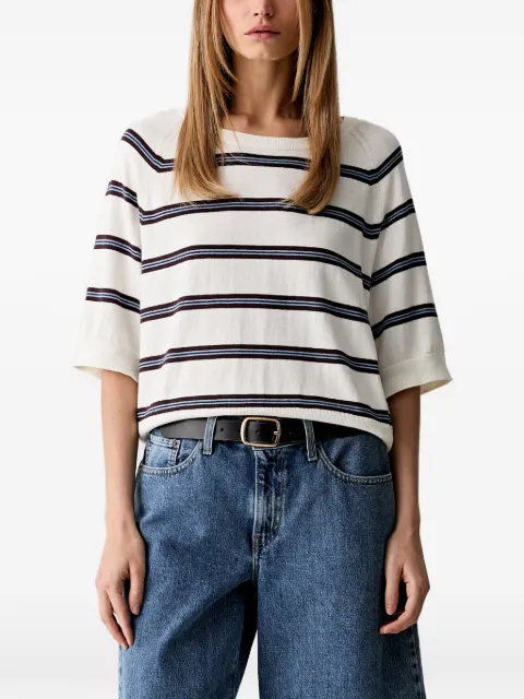 Marc O'Polo striped short-sleeve top White 5000011015