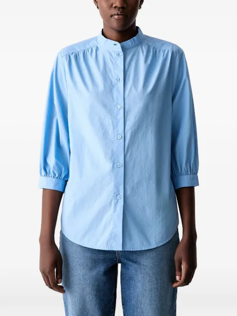 Marc O'Polo gathered-detail button-up blouse Blue 5000010802