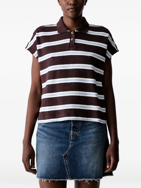 Marc O'Polo striped short-sleeve polo shirt Brown 5000010209