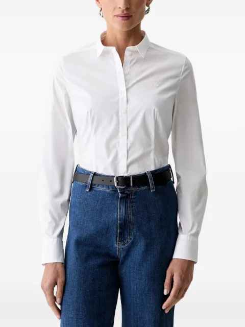 Marc O'Polo embroidered-logo long-sleeve shirt White 5000009466
