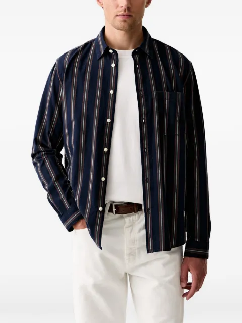 Marc O'Polo vertical-stripe chest-pocket shirt Blue 5000007667
