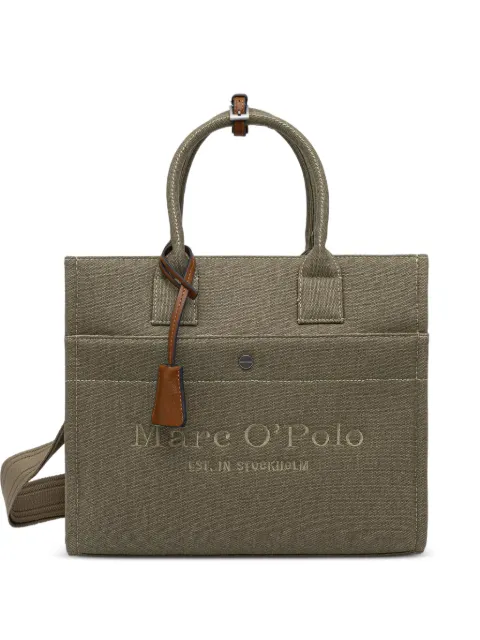 Marc O'Polo medium logo-embroidered tote bag Green 5000010862