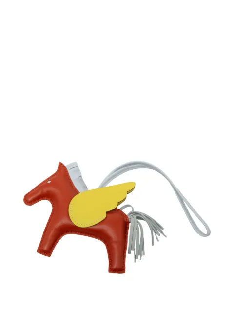 Hermès Pre-Owned 2022 Milo Lambskin and Swift Grigri Rodeo Pegase Bag Charm PM key chain Orange RGGWTTWQ15VPN614