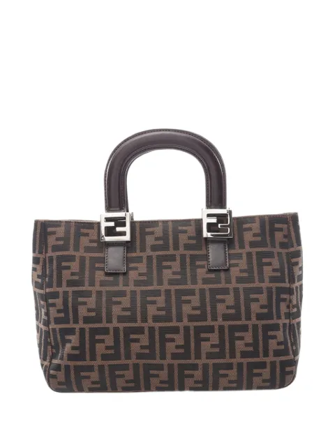 Fendi Pre-Owned 2000-2010 Small Zucca Canvas Twins tote bag Brown QAGMG1N26QHLDL1F
