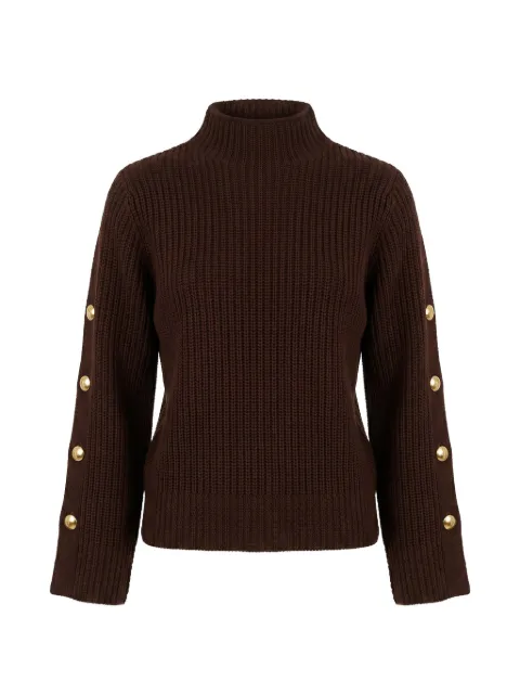 TWINSET button-detail long-sleeve sweater Brown 262TP3170