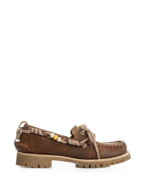 Golden Goose Cruise waxed suede loafers Brown GWF01048F008192