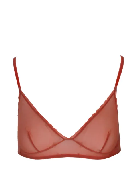 Laura Urbinati tulle-panelled triangle bra Orange I2R05RZ