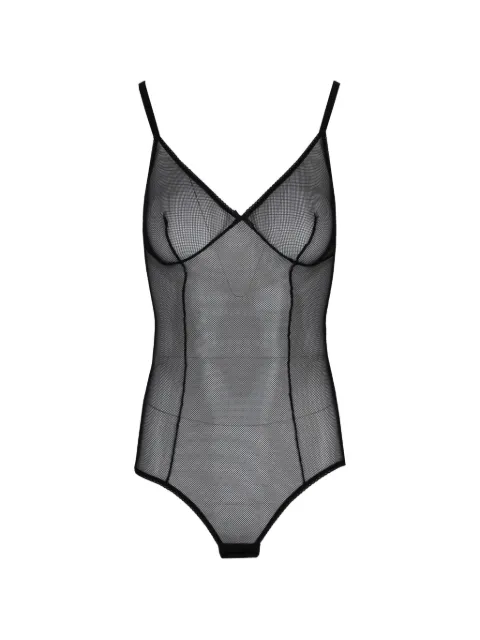 Laura Urbinati mesh-panelled bodysuit Black I6B01PR