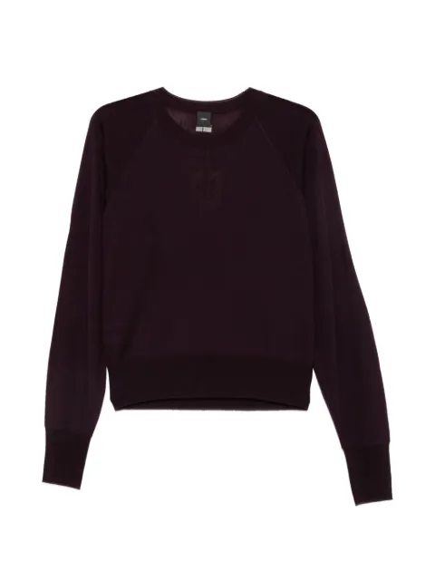 PINKO Love Birds-embroidered raglan-sleeve sweater Purple 105417A18M