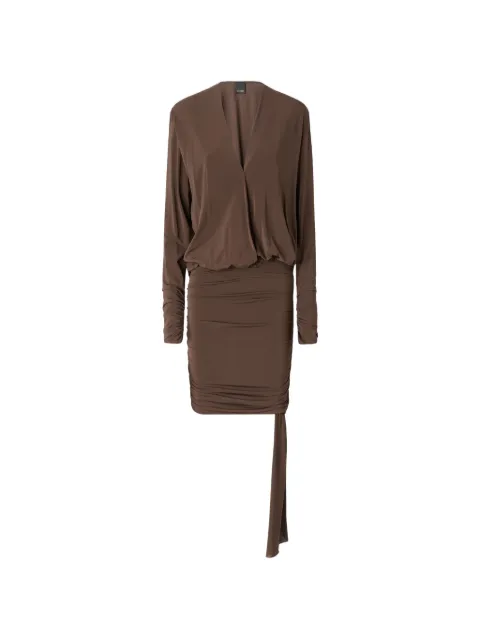 PINKO ruched draped mini dress Brown 107526A2GS