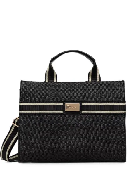 Morgan logo-plaque tote bag Black 2TIPA