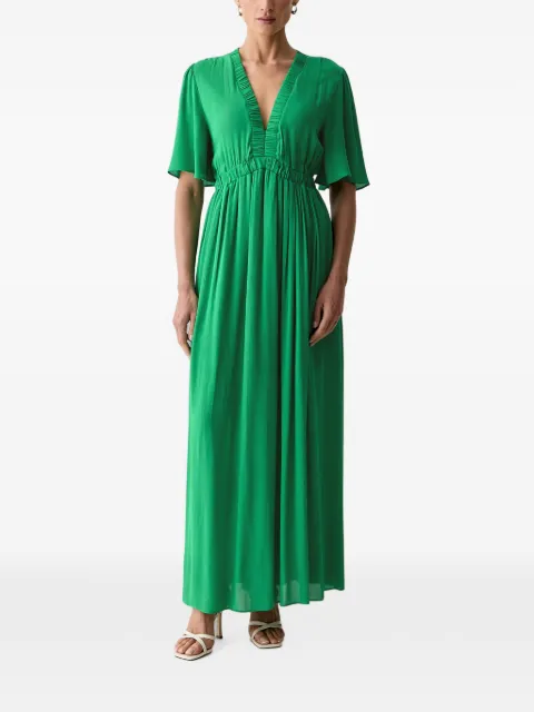 Morgan pleated maxi dress Green 261ROGLIM