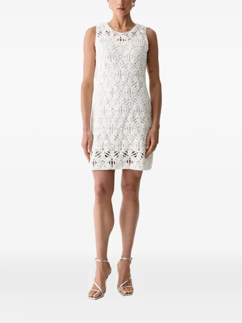 Morgan sequin-embellished crochet mini dress Neutrals 261RMBAL