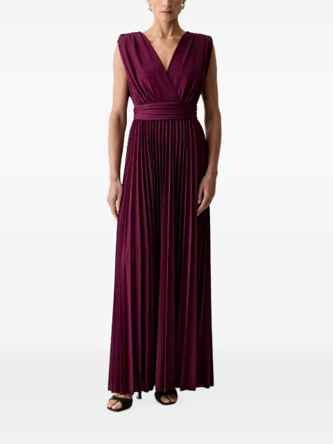 Morgan pleated wrap-style dress Purple 251REINE1