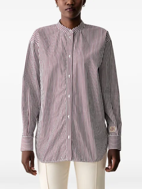 Mos Mosh striped long-sleeve shirt Red 180460