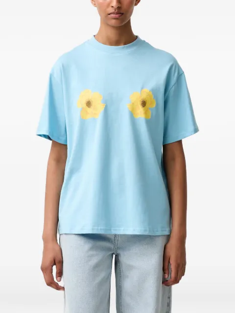 NEVER FULLY DRESSED floral-print T-shirt Blue NFDTO2245