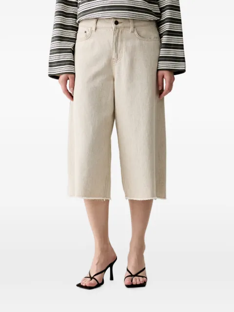 Sisley raw-cut wide-leg shorts Neutrals 40HCLF08U