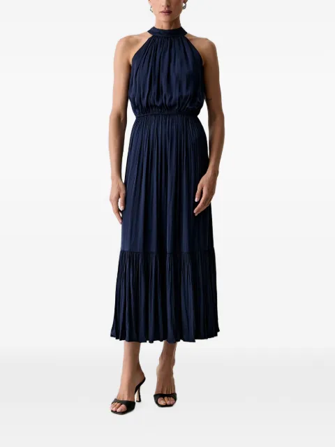 Morgan pleated midi dress Blue 222RAMAGE