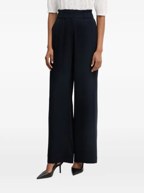 Morgan elasticated-waistband wide-leg trousers Blue PBIRD