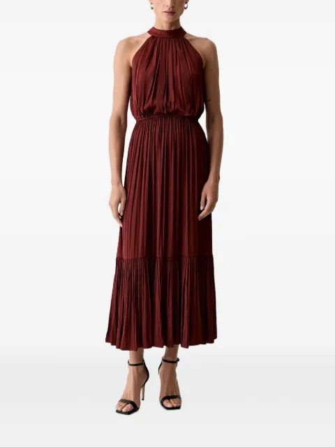 Morgan pleated midi dress Red 222RAMAGE