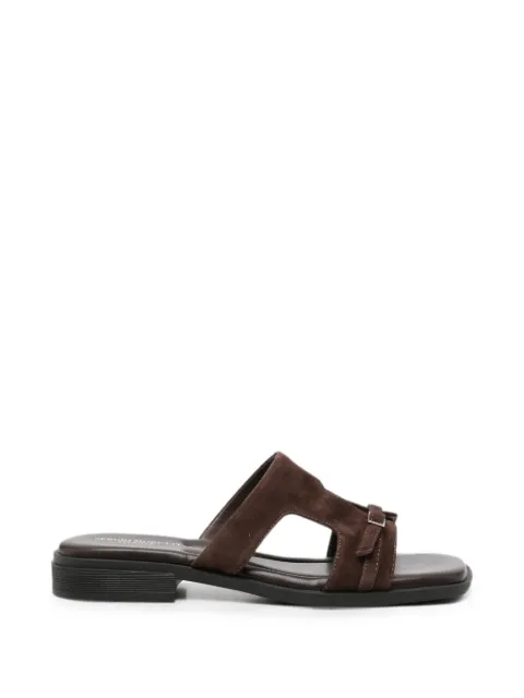 SERGIO MORETTI FIRENZE buckle-detail suede sandals Brown 604526112