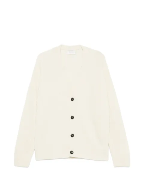 Diana Studio ribbed-knit V-neck cardigan Neutrals DW26M070036