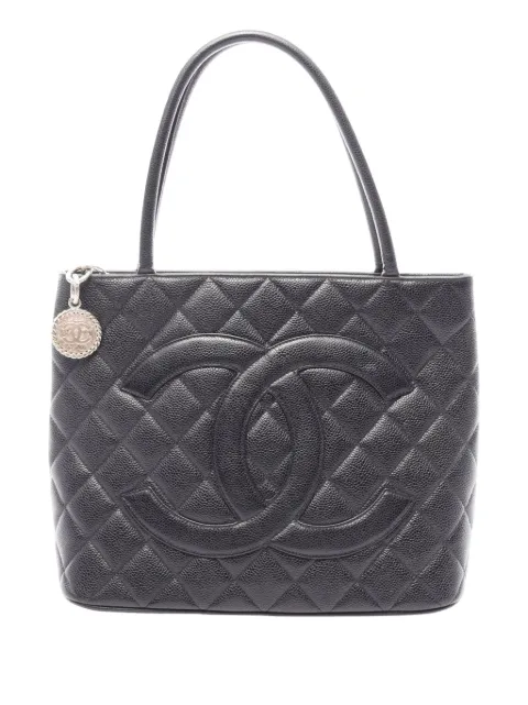 CHANEL Pre-Owned 2000-2002 Caviar Medallion tote bag Black ZY2ZQKR7J9LZHP4Z